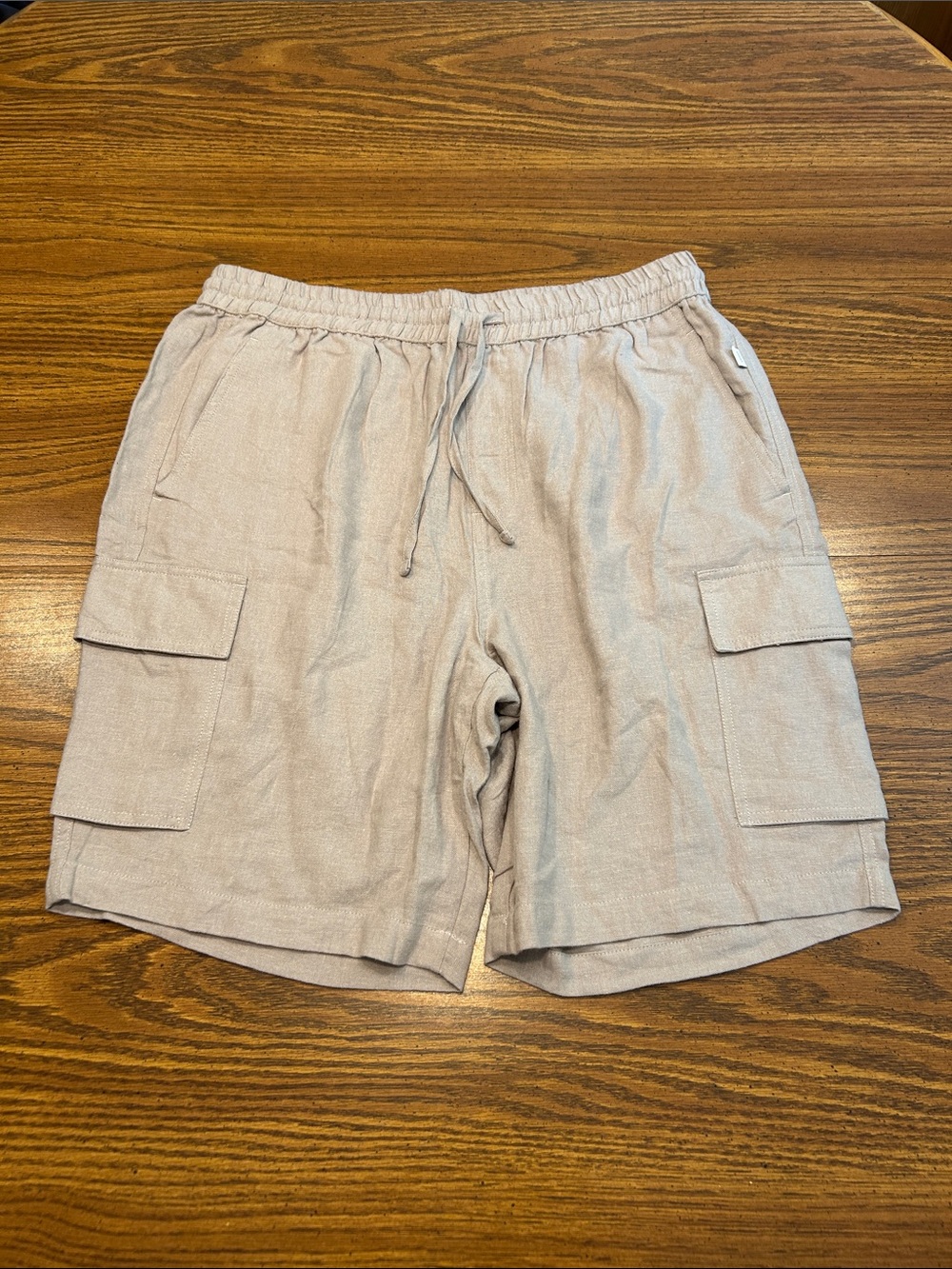Onia Linen Blend Cargo Short Pull-On
